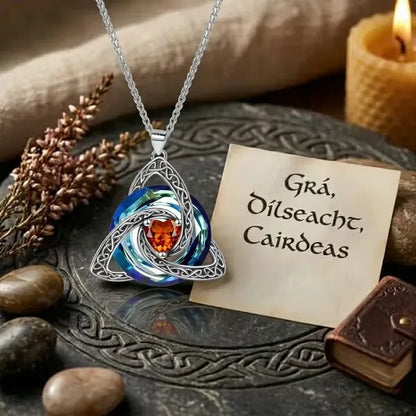 🔥LAST DAY 50% OFF - ✝️Birthstone Celtic Trinity Knot Necklace ✨