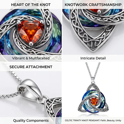 🔥LAST DAY 50% OFF - ✝️Birthstone Celtic Trinity Knot Necklace ✨