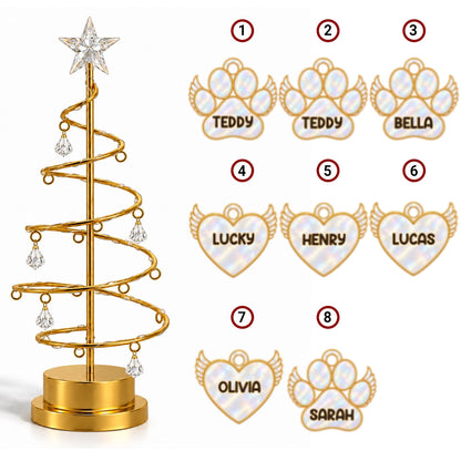 Custom Family & Pet Christmas Tree Light, Family Christmas Decor • In Loving Memory Tree - Personalized LED Tree Lights
