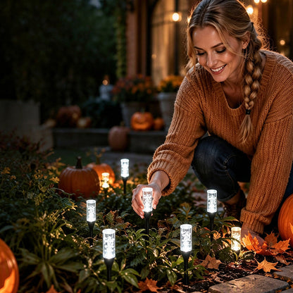 ☀️ Solar Pathway Lights Outdoor Crystal Bubble — no wiring, no electric bill, just a warm welcome every night. 🏡