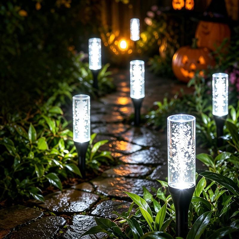 ☀️ Solar Pathway Lights Outdoor Crystal Bubble — no wiring, no electric bill, just a warm welcome every night. 🏡