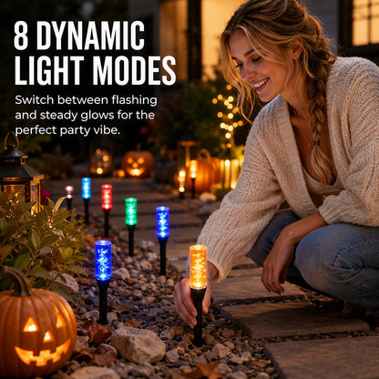 ☀️ Solar Pathway Lights Outdoor Crystal Bubble — no wiring, no electric bill, just a warm welcome every night. 🏡