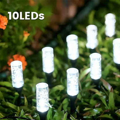 ☀️ Solar Pathway Lights Outdoor Crystal Bubble — no wiring, no electric bill, just a warm welcome every night. 🏡